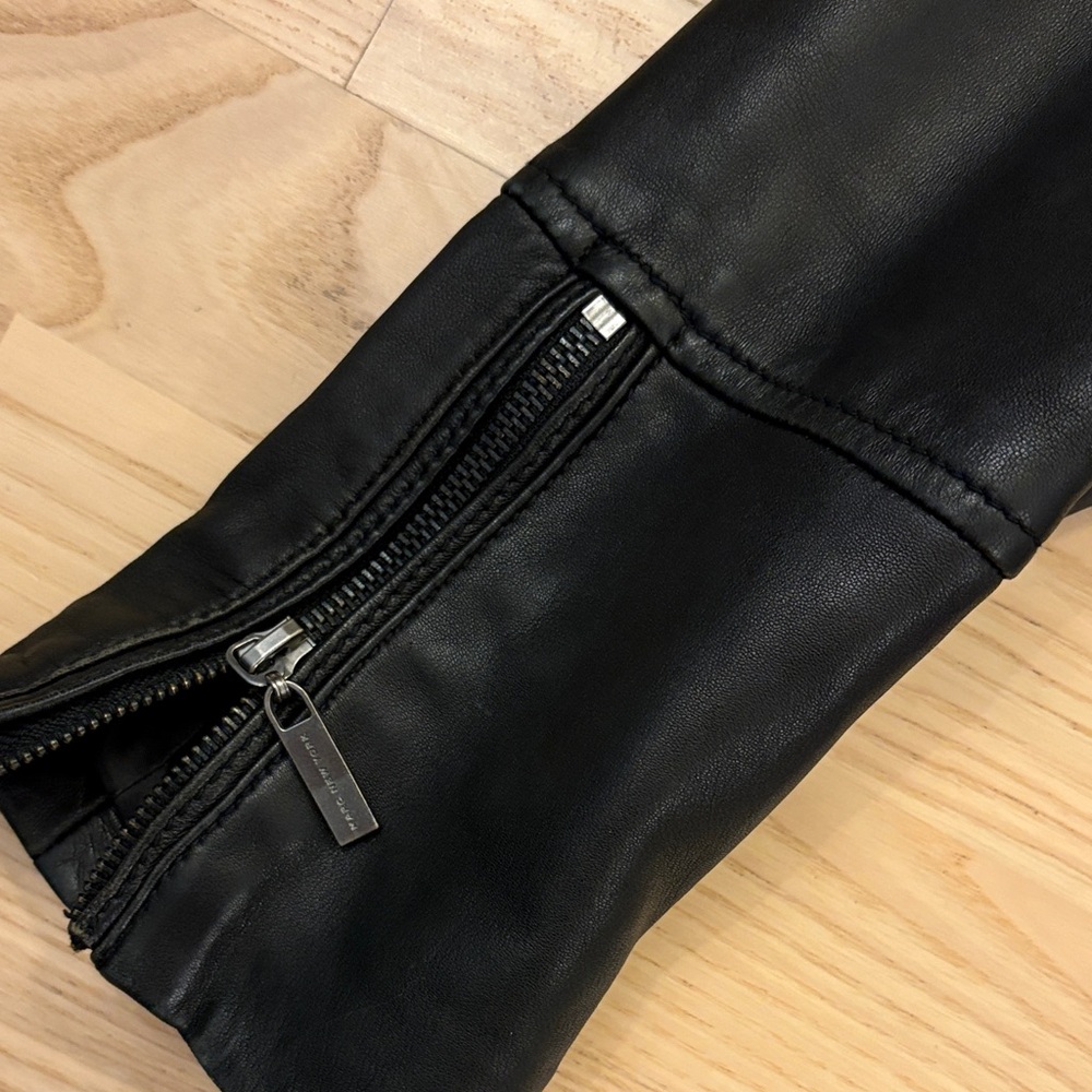 Marc New York Black Leather Belted Jacket - Picture 5 of 14